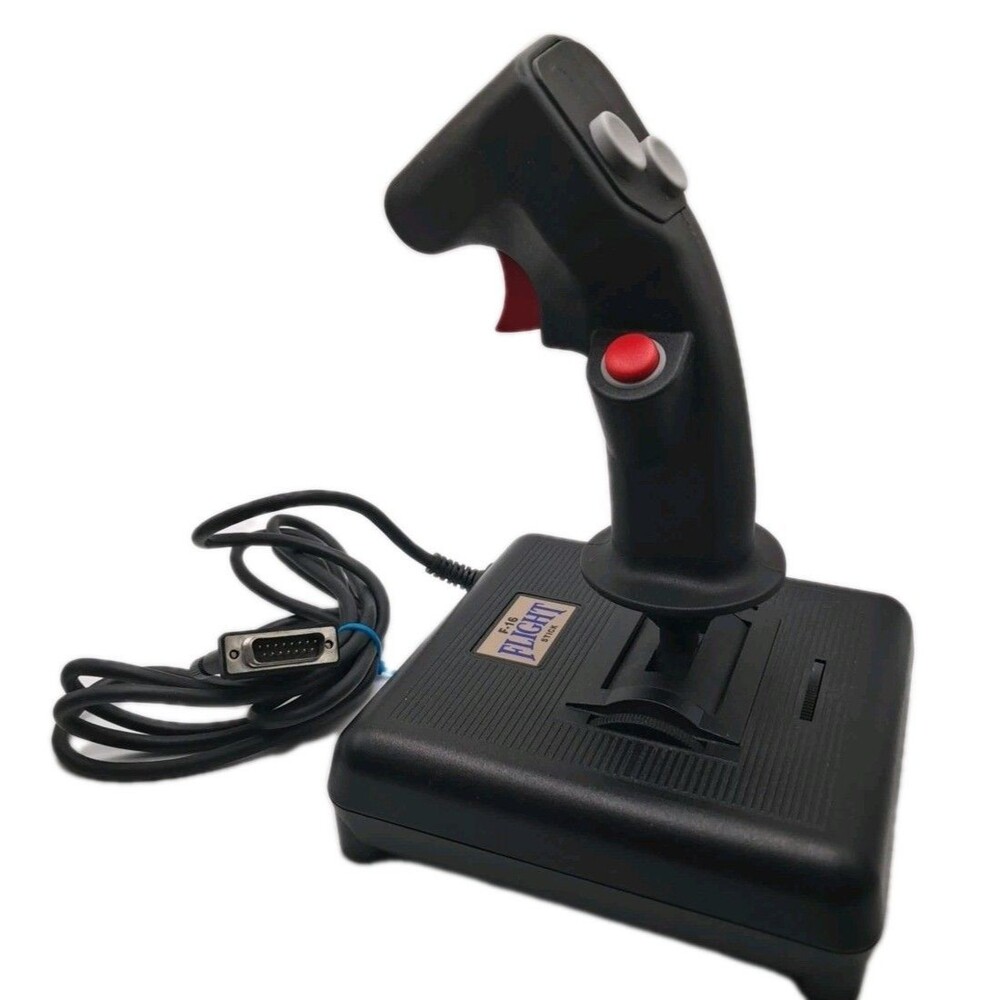 Vintage F-16 Flight Stick Joystick DB15 Gameport PC Controller Made in USA Works